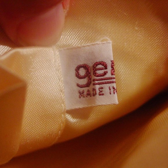 Vintage GENIE Gold Bugle Bead Asian Evening Bag Clutch 8" - Picture 8 of 10